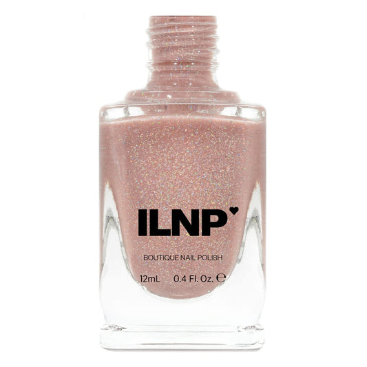 Ilnp Sandy Baby - Peach Beige Holographic Sheer Jelly Nail Polish