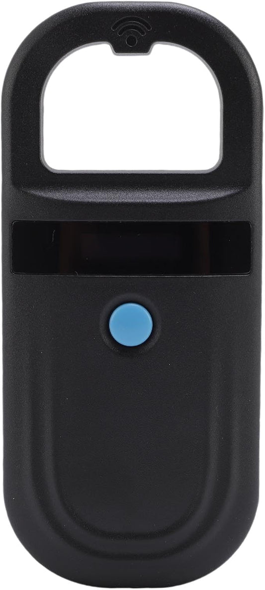 Pet Microchip Scanner, USB Interface Dual Frequency Animal Chip Scanner, Microchip Reader with Rechargeable Battery and Compact Design for Dogs, Cats, Pigs (Black)