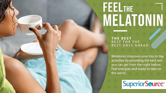 Superior Source Melatonin 5 mg - Healthy Sleep Support Supplement for Adults - Melatonin Formula with Chamomile Aids Relaxation & Restful Sleep - 60 Sublingual Dissolving Tablets