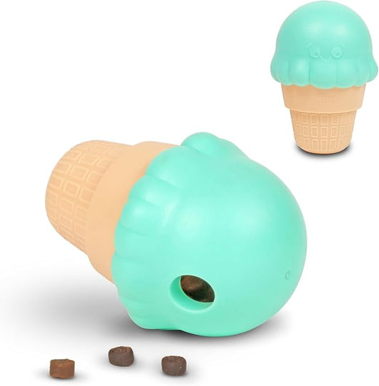Brightkins Large Ice Cream Treat Dispenser - Interactive Dog Toys, Dog Treat Dispenser Toy, Puppy Toys Interactive, Puzzle Balls for Dogs, Puppy Enrichment Toy, Pet Puzzles for Boredom