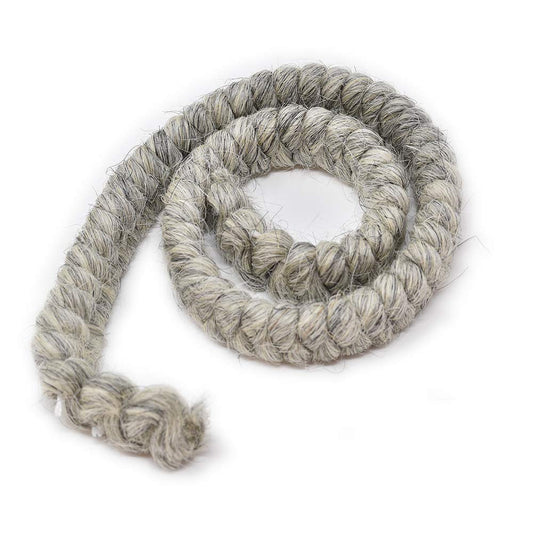 Mehron Makeup Crepe Hair 12-inch Braid (Light Grey)