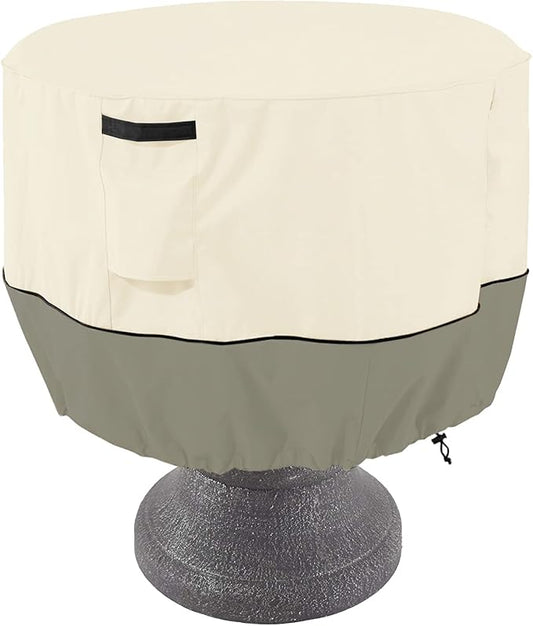 Bitubi Bird Bath Cover（24"x18"） 600D Oxford Cloth Garden Fountain Statue Protective Cover with Drawstring Waterproof Windproof Fountain Protector