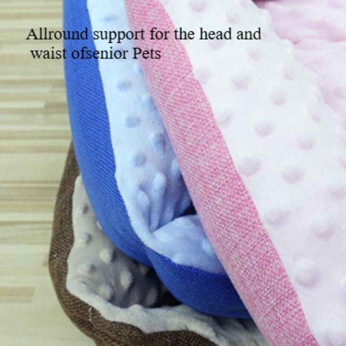 Large Dog Bed with Non-Slip Bottom, Waterproof Orthopedic Cushion, Machine Washable Rectangle Pet Mat - Thick Cozy Bed for Big Dogs(19.69''X4.72''X15.75'',Pink)