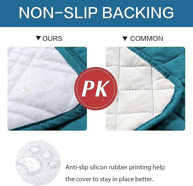 Waterproof Dog Bed Covers for Couch Protection, Water-Resistant Soft Dog Pet Blanket Anti-Slip Dog Blanket for Bed, for Furniture Bed Couch Sofa (Deep Blue,82x102inch)