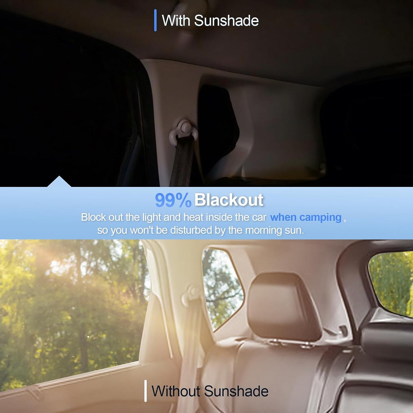 8pcs Car Window Shades for Tesla Model Y 2020-Present Accessories,Windshield Side Rear Full Sunshade,Sun Visor UV Blocking, Privacy Protection and Blackout for Camping Outdoor