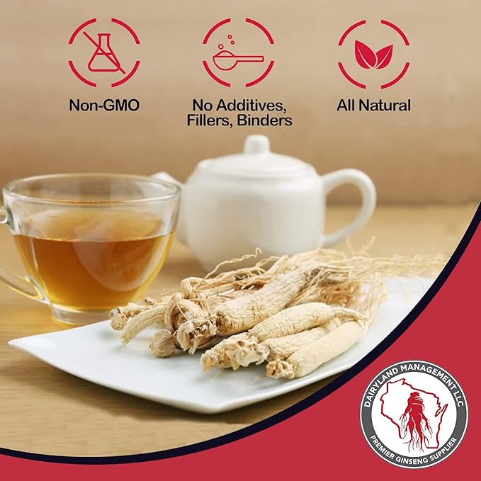 Dairyland American Ginseng Roots and Powder - 4 oz Pack Each of Wisconsin Ginseng – Direct from Farmer to Consumer 西洋参
