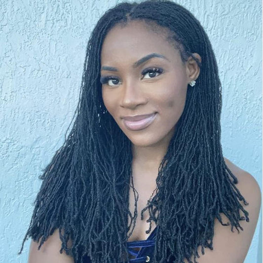 Loc Extension Human Hair 10 Inch 60 Strands 0.2Cm Width 100% Full Handmade Permanent Loc Extension Human Hair For Women/Men Can