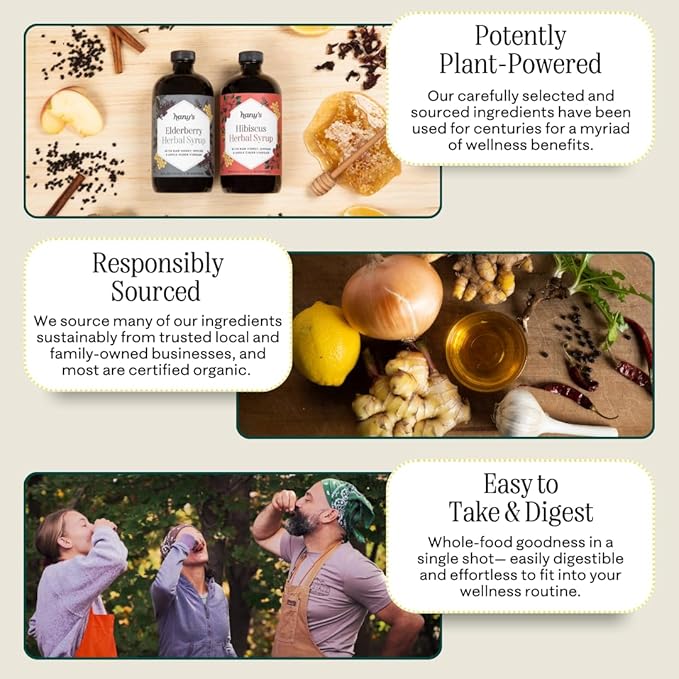 Hany's Harvest Sweet Fire Herbal Syrup – 8 fl oz | All-Natural Wellness Tonic, Apple Cider Vinegar, Raw Honey | Non-GMO, Gluten-Free, Handcrafted