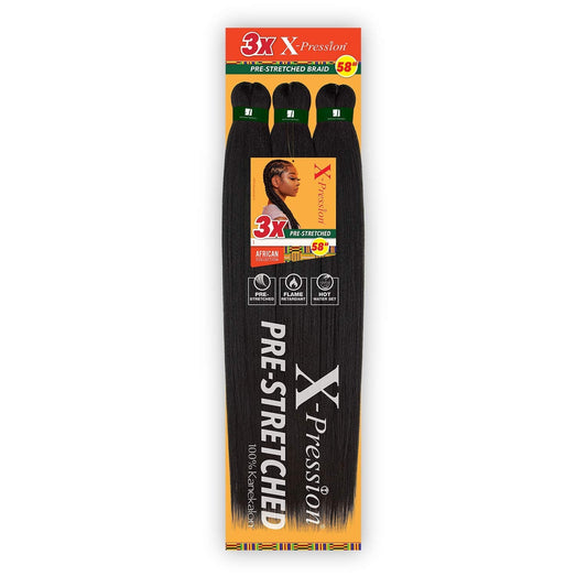 Sensationnel Braids Xpression 3X Pre-Stretched Braid 58'' (5-Pack, 99J)