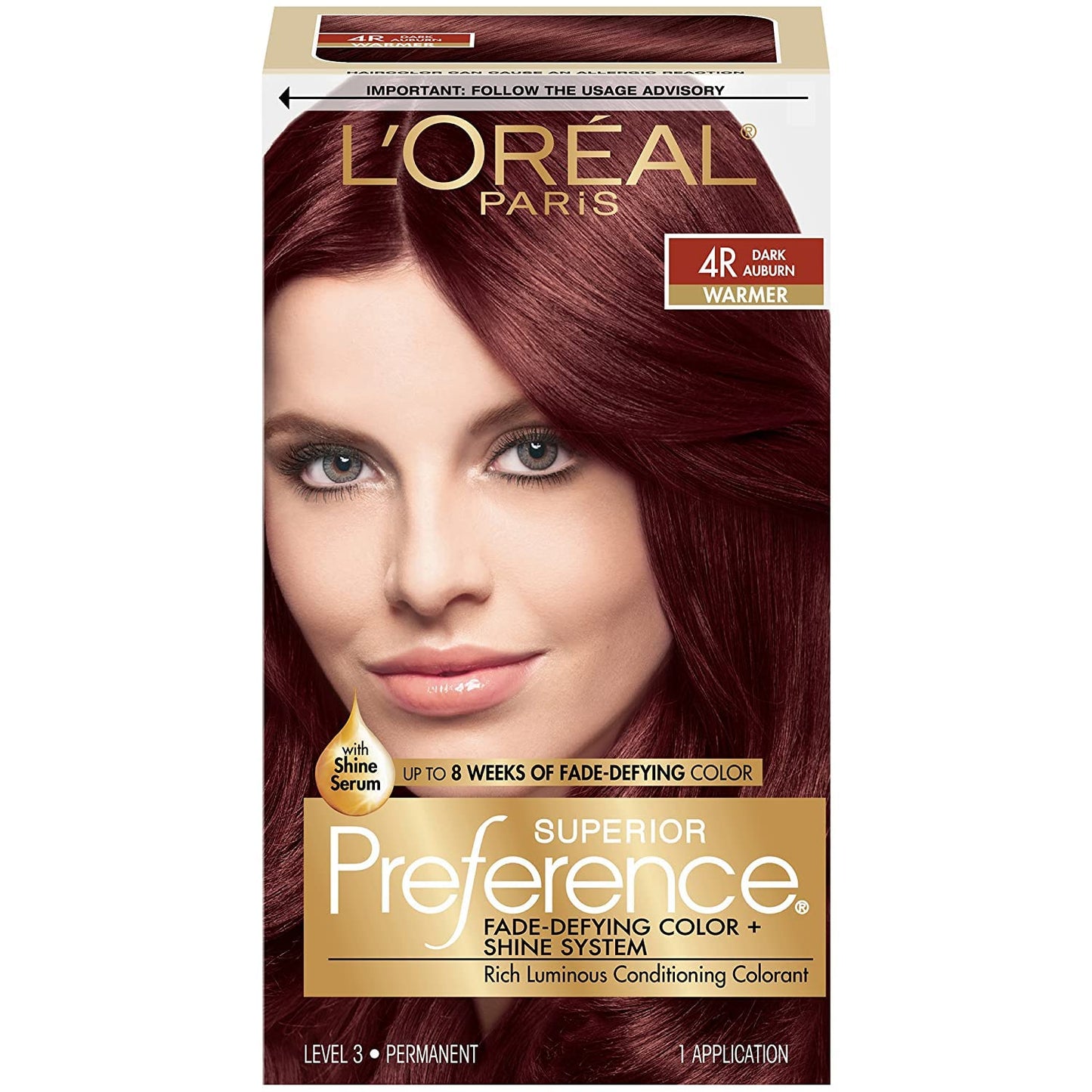 L'Oreal Superior Preference - 4R Dark Auburn (Warmer) 1 Each (Pack Of 12)