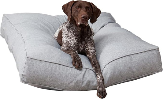 Charlie Rectangle Indoor/Outdoor Pillow Style Dog Bed, Heather, Large (36" x 48")