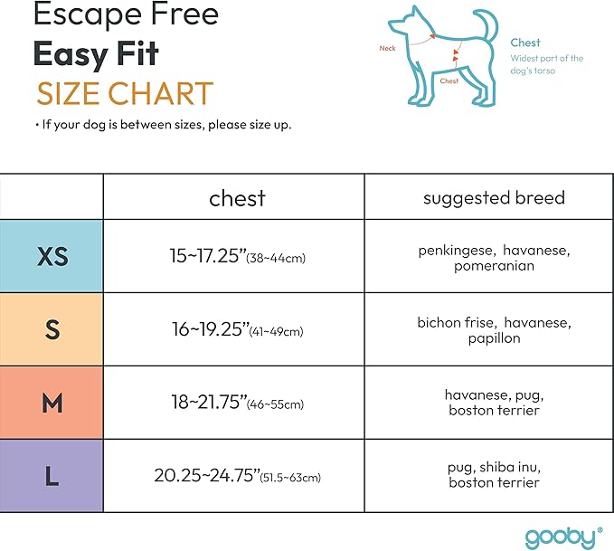 Gooby - Escape Free Easy Fit Harness, Small Dog Step-In Harness for Dogs that Like to Escape Their Harness, Blue, X-Small