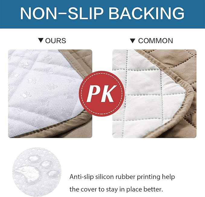 Waterproof Dog Bed Covers for Couch Protection, Water-Resistant Soft Dog Pet Blanket Anti-Slip Dog Blanket for Bed, for Furniture Bed Couch Sofa (Taupe,82x102inch)