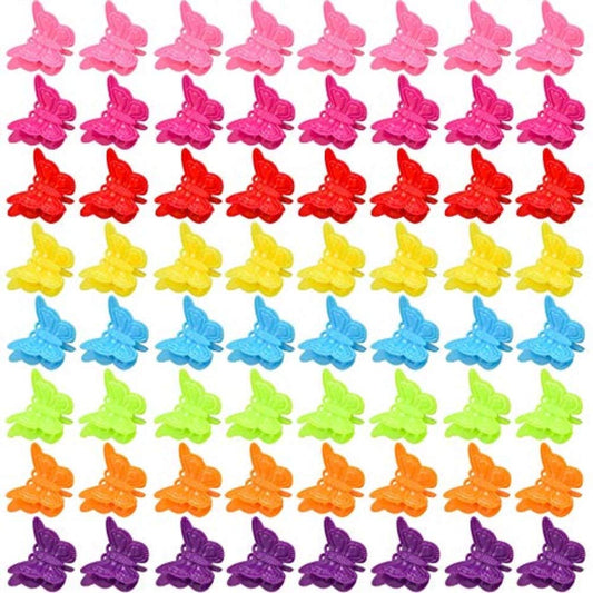 100 Packs Assorted Color Butterfly Hair Clips, Beautiful Mini Clips Accessories For Women And Girls, Random