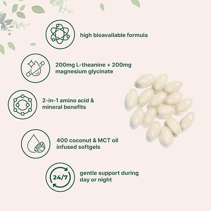 Micro Ingredients Oil of Oregano 6,000mg Softgels & L-Theanine 200mg with Magnesium Glycinate Bundle 2 Pack | 4X Strength Carvacrol & Thymoquinone | Amino Acid & Mineral Complex