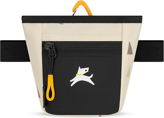 OllyDog Goodie Treat Bag, Dog Treat Pouch, Waist Belt Clip for Hands-Free Training, Magnetic Closure, Dog Training and Behavior Aids, Three Ways to Wear (Terrazzo)
