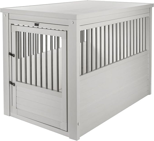New Age Pet EHHC404XL ecoFLEX Pet Crate/End Table, Antique White, X-Large