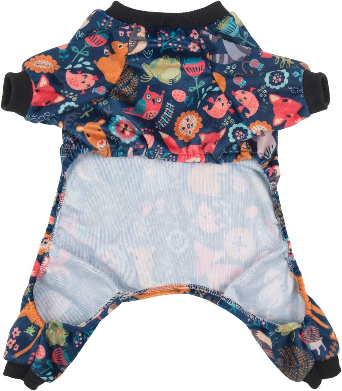 CuteBone Small Dogs Outfit Soft Puppy Onesies Pjs Dog Pajamas Pet Coat Cat Apparel Comfy Doggie Jumpsuit Bodysuit for All Seasons P75L