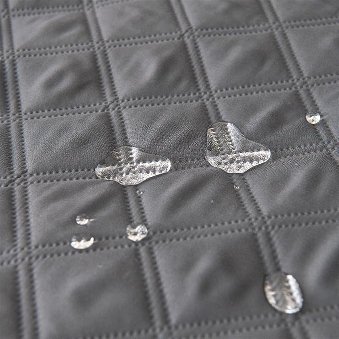 GIBZ Waterproof Dog Bed Cover Anti Slip Pet Furniture Protector Blanket Washable Thick Quilted Mat, Brown, 218x208cm