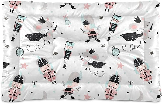 Christmas Nutcracker Mouse King Pet Bed Cute Dog Bed Mat Absorbing Non Slip Pad Pet Sleeping Mat for Small, Medium, and Large Dogs Puppy Cat 24 in x 18 in