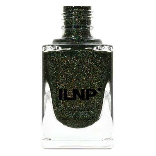 Ilnp Ski Lodge - Deep Mossy Green Holographic Nail Polish