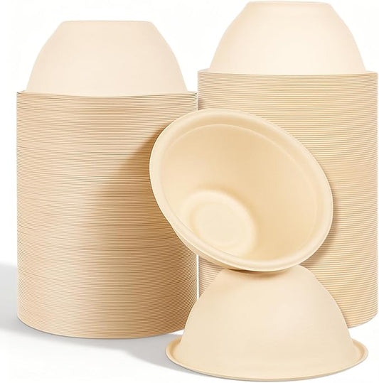 SHENLIU 200 Pcs Disposable Pet Bowls Bulk 8 Oz, Disposable Dogs Cat Food Travel Bowls Paper Puppy Cat Food Dish Safe Container for Outdoor Small Animal Feeding and Watering Supplies