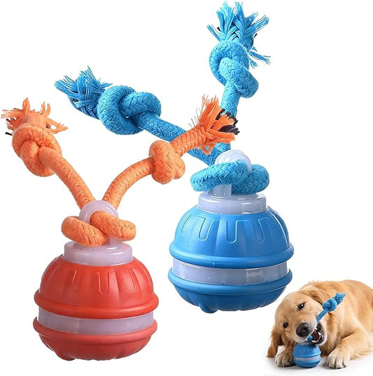 2PCS Zealburst Dog Toy, Interactive Dog Toys, 2026 Upgraded Motion Activated Squeaky Cat Balls, 360° Smart Automatic Rolling Moving for Bored Pet Cats Dogs (Orange+Blue)
