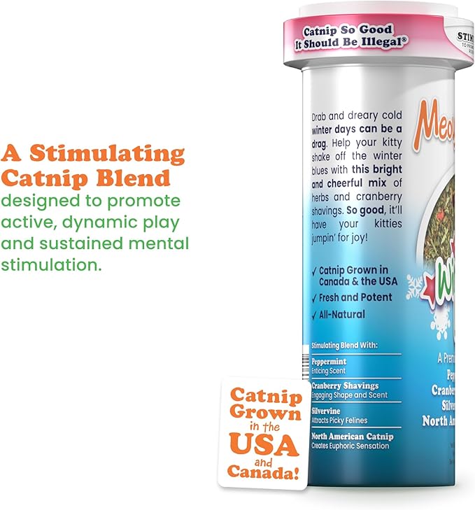 Meowijuana | Get Twisted Bundle | Get Twisted Stocking and Winter Lift | Promotes Play and Cat Health | Includes Organic Catnip | Feline and Cat Lover Approved
