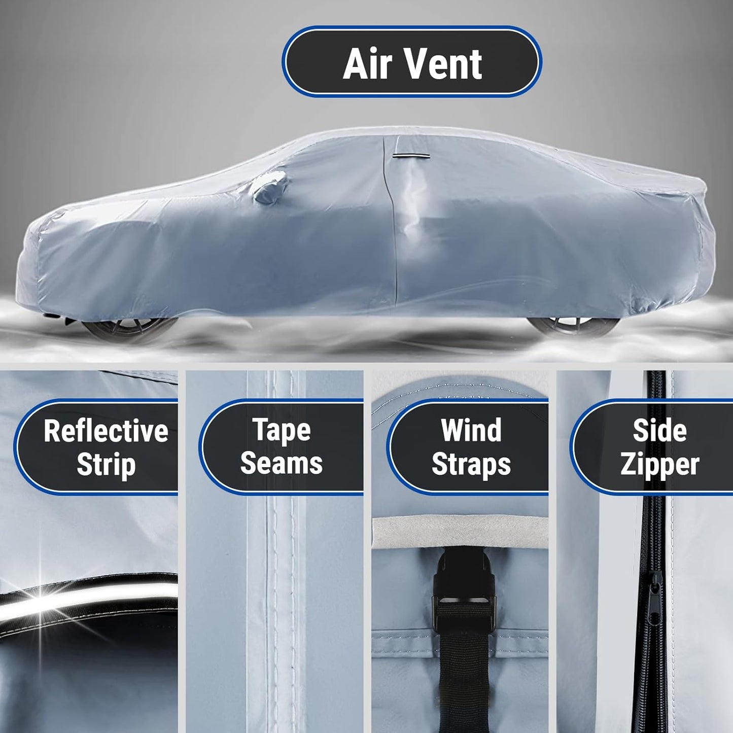 iCarCover Premium Car Cover for 1988-2008 Pontiac Grand Prix Heavy Duty Waterproof All-Weather Automobiles Custom Fit Indoor Outdoor UV Snow Protection Covers with Straps and Bag