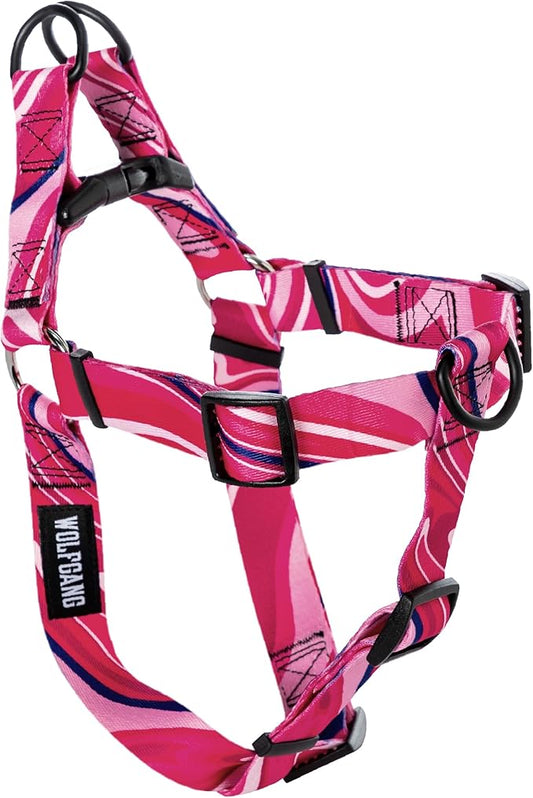 Wolfgang Heavy Duty Adjustable Dog Harness, Pull-Tested for Walking & Training, MarbleSwirl Print, Medium