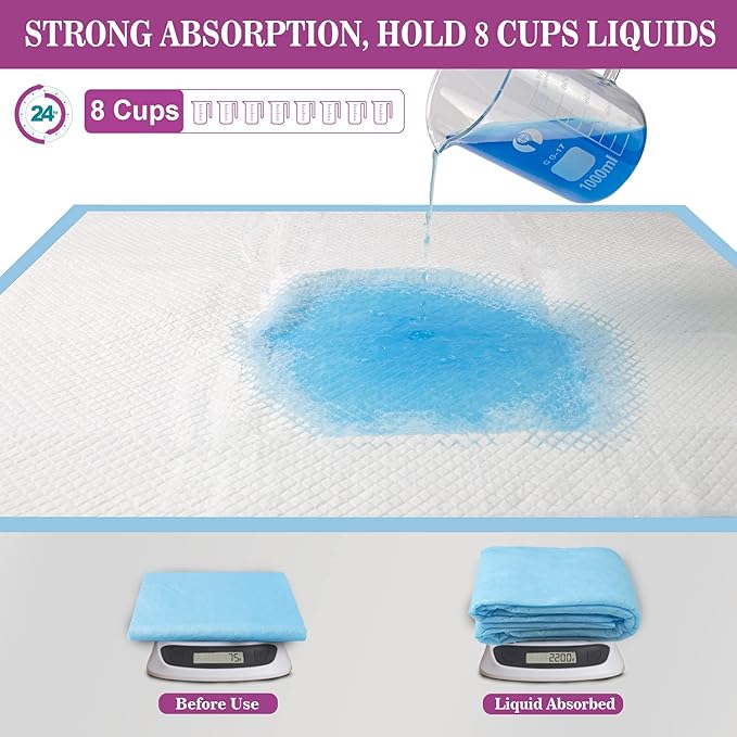 IMMCUTE Dog Pee Pads Extra Large 28"x34", X-Large Training Puppy Pee Pads Super Absorbent & Leak-Proof, XL Disposable Pet Piddle Pad and Potty Pads for Dogs, Puppies, Doggie (18 Count)