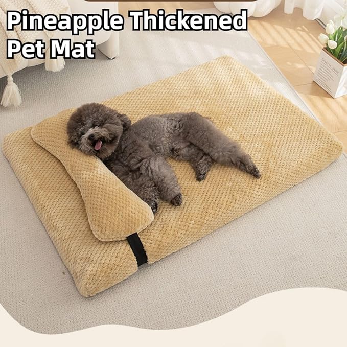 Dog Bed for Small Medium Large Dogs, Dog Mattress with Removable Pillow for Crate Kennel, Sofa Dog Bed, Super Soft Pet Bed for Dogs and Cats, Pet Beds & Furniture (Coffee,XX-Large)