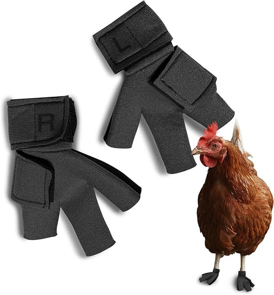 Chicken Shoes for Injured Feet – Protective Neoprene Footwear for Chicken, Open-Toe Design for Bumblefoot Relief, Made in USA - Standard, 3" Max. Inside Width, Gray