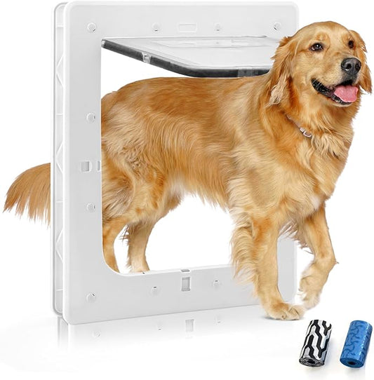 Large Dog Door, Weatherproof Pet Doors for Petite to XXXL Sized Dogs or Other Pets, Upgraded and Thickened, 11" x 16" Opening Flap Size, Easy Installation