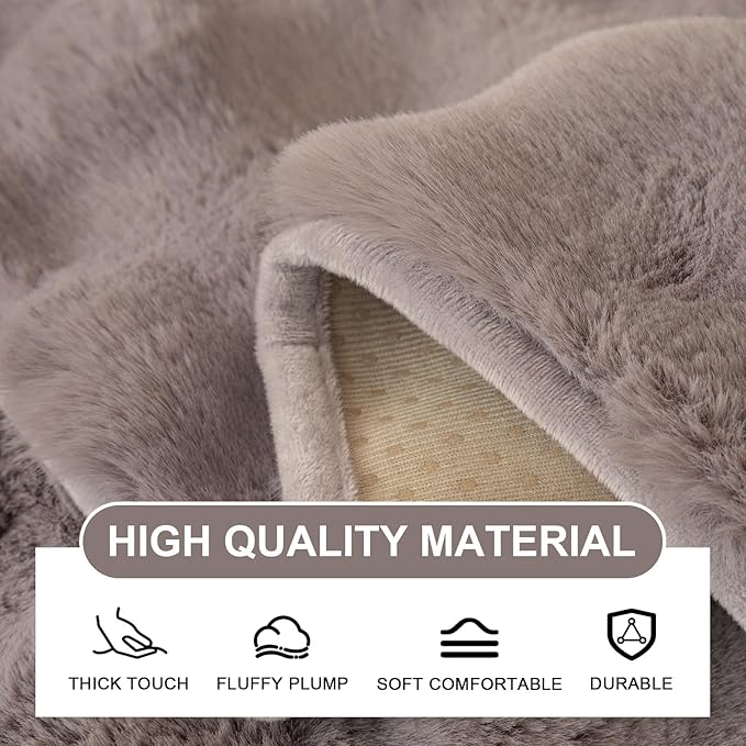 Couch Covers For Dogs,Funny Fuzzy Pet Couch Cover,Plush Solid Colour Non-Slip Couch Cover,Big Dog Bed Blanket, Washable Soft Plush Throw Protector For Bed Couch Car Sofa (27.56x59.06in, Dark Grey)