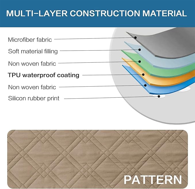 Waterproof Dog Bed Covers for Couch Protection, Water-Resistant Soft Dog Pet Blanket Anti-Slip Dog Blanket for Bed, for Furniture Bed Couch Sofa (Taupe,52x82inch)
