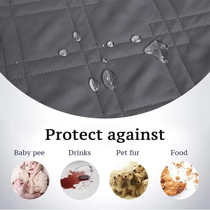 Waterproof Dog Bed Covers for Couch Protection, Water-Resistant Soft Dog Pet Blanket Anti-Slip Dog Blanket for Bed, for Furniture Bed Couch Sofa (Grey,82x102inch)