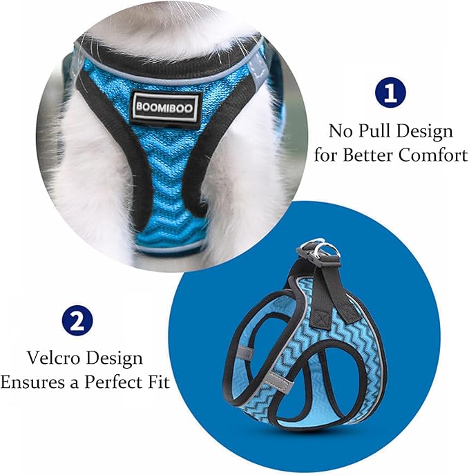 Dog Harness with Leash Set, No Pull Adjustable Reflective Step-in Puppy Pet Vest Harnesses for Small Medium Large Dogs and Cats,Rose Red XXS