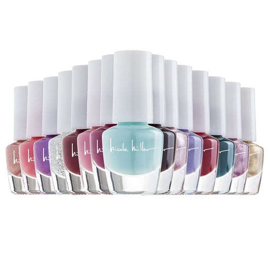 Nicole Miller Mini Nail Polish Set - 15 Glossy And Trendy Colors