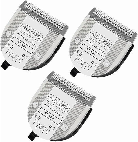 [3-Pack Professional Animal Clipper Blade Compatible with Wahl Arco, Bravura, Chromado, Creativa, Figura, Motion & SuperGroom; Dog, Cat, Horse & Pet Grooming, Detachable & Adjustable