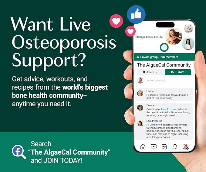 ALGAECAL Plus - Organic Red Algae Calcium Supplement, Vitamin K2 MK7 (100mg), Vitamin D3 (1600 IU), Magnesium (350mg) & Trace Minerals, for Bone Health & Strength, 120 Veggie Caps, 3 Pack