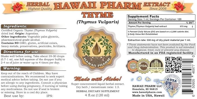 Thyme (Thymus vulgaris) Liquid Extract 2x32 fl.oz