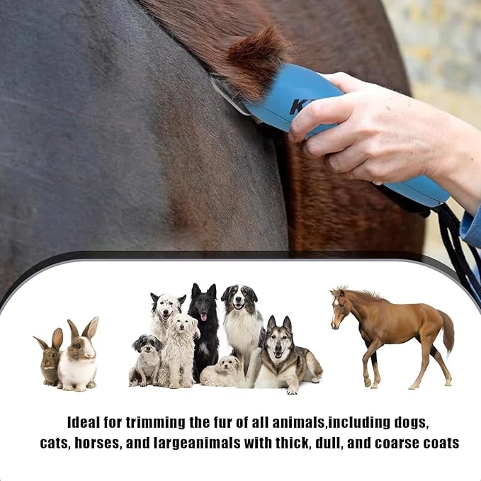5PCS Wide Blade Dog Grooming Blades Compatible with Andis Dog Clipper,Dog Grooming Wide Blade compatiblewith Wahl km10 Clippers/Oster A5 Type Blade,for Animal Dog,Cat,Horse (30W+10W+7FW+5FW+4FW)