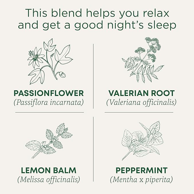 Traditional Medicinals Organic Nighty Night Extra Tea With Valerian Root for Relaxation, 48 Tea Bags