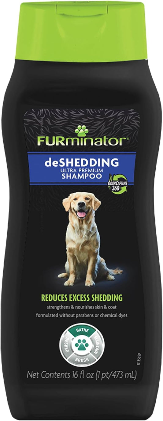 FURminator Ultra Premium deShedding Shampoo for Dogs Helps Reduce Excess Shedding, 16 oz