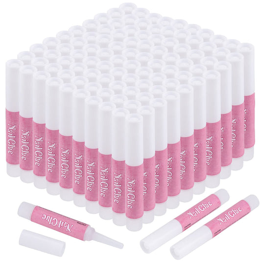 100Pcs Nail Glue For Acrylic Nail Tips Adhesive Super Bond Long Lasting Nail Glue For Diy Nail Art, 2G/Bottle
