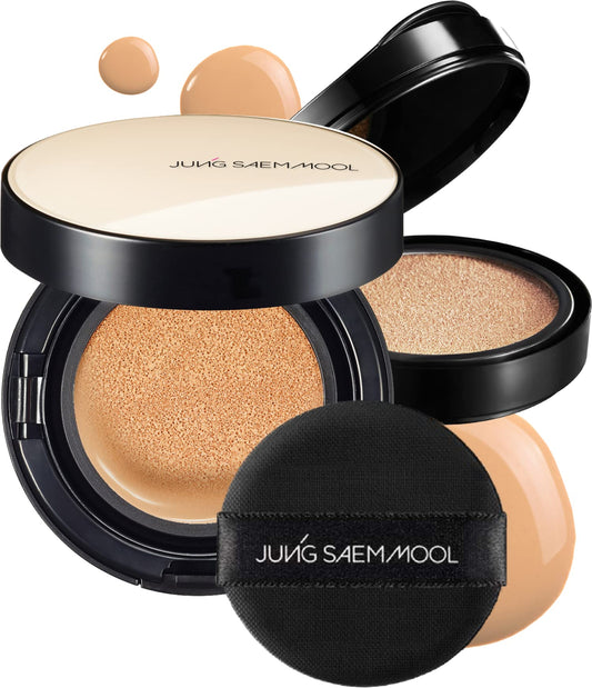 [Jungsaemmool Official] Essential Skin Nuder Cushion (Medium) | Refill Included | Natural Finish | Buildable Coverage | Makeup A