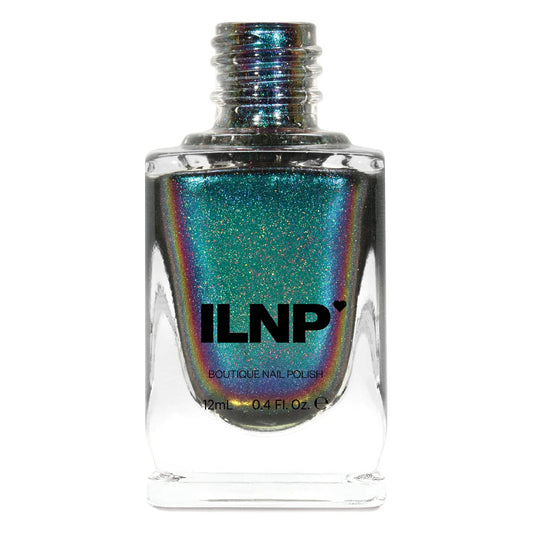 Ilnp Hush (H) - Teal, Blue, Violet, Orange, Red Holographic Ultra Chrome Color Shifting Nail Polish