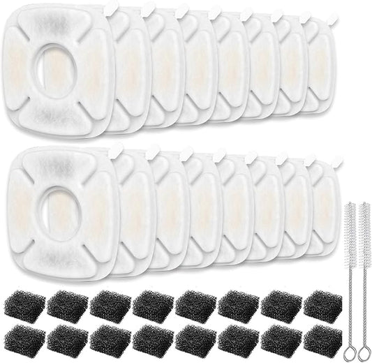 32 Pcs Cat Fountain Replacement Filter, Compatible with Veken 95oz/2.8L Automatic Pet Fountains