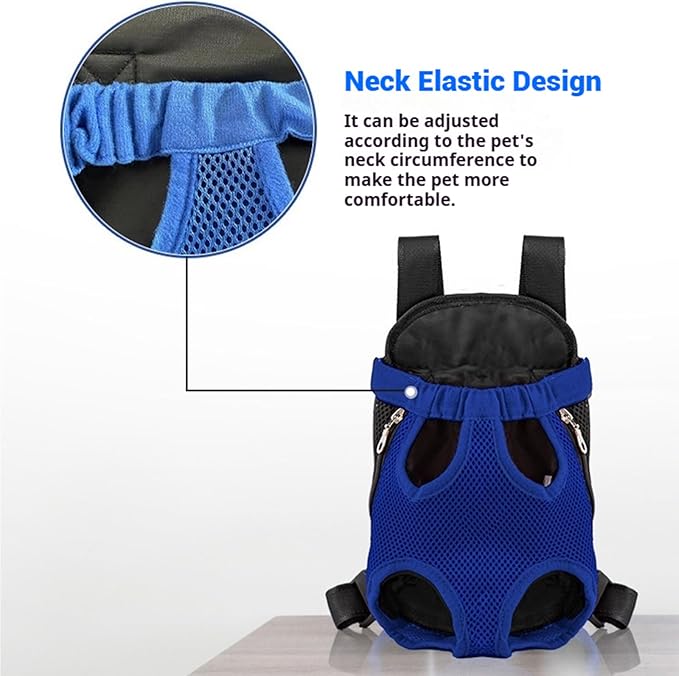 Portable Pet Carrier Backpack, Adjustable Pet Front Cat Dog Carrier Backpack Travel Bag for Small Medium Dogs Cats Puppies, Cat Backpack Carrier for Hiking Cycling (D, XL)